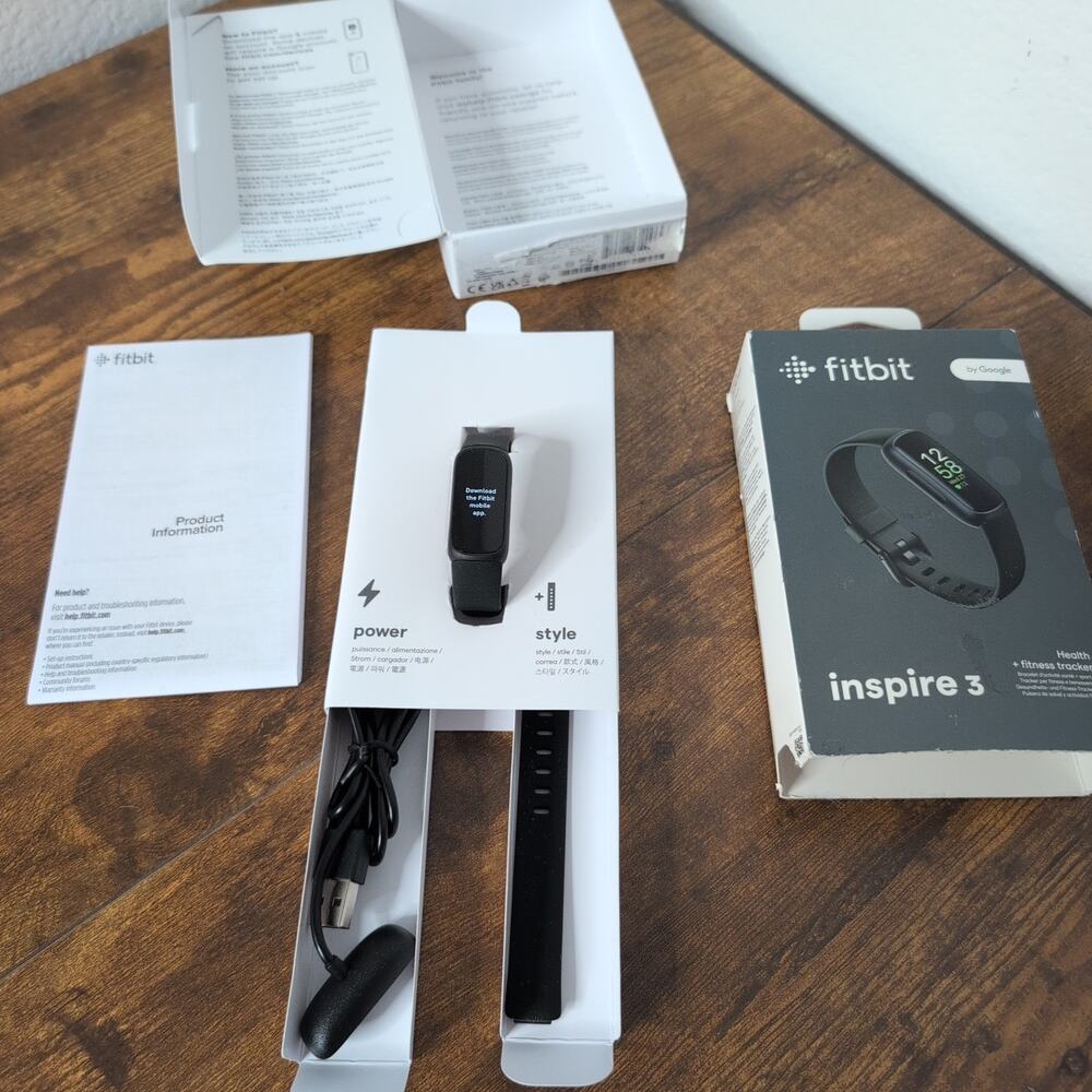 Fitbit Inspire 3 Health & Fitness Tracker Midnight Zen Black Open Box - Picture 3 of 3